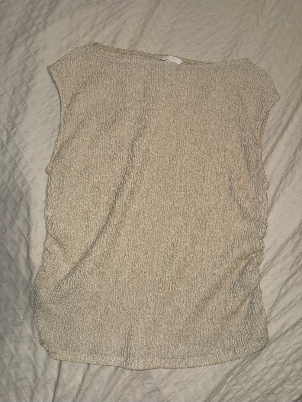 H&M Cream Textured Tank Top